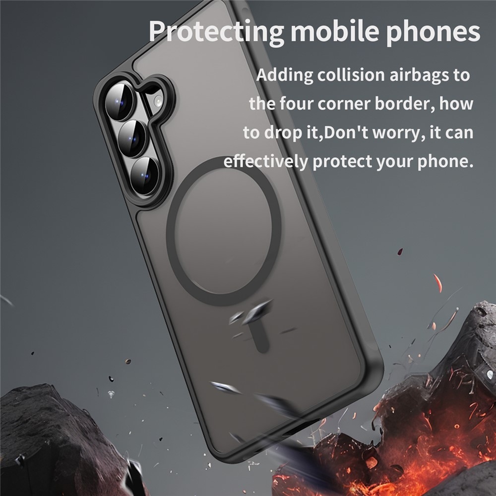 Case matný gélový obal s MagSafe na Samsung Galaxy S26+ - čierny