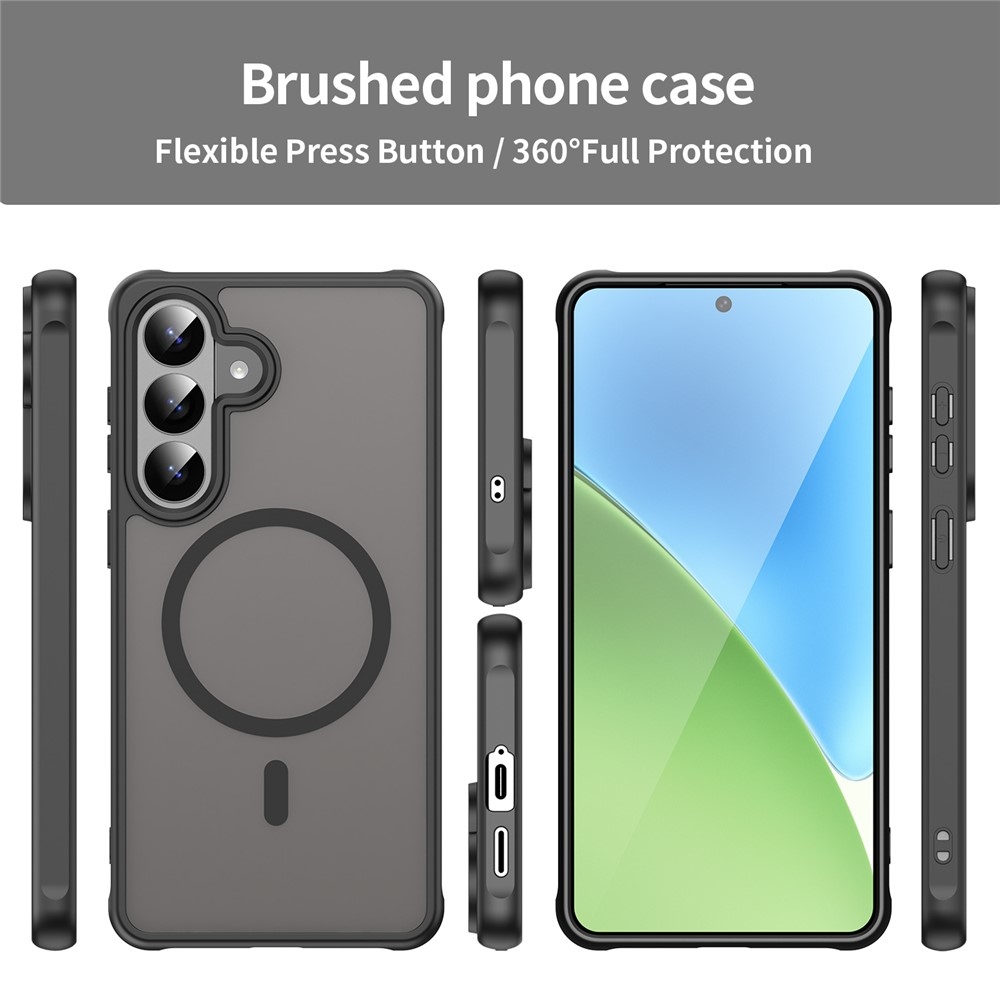 Case matný gélový obal s MagSafe na Samsung Galaxy S26+ - čierny