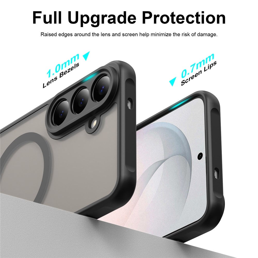 Case matný gélový obal s MagSafe na Samsung Galaxy S26 FE - čierny