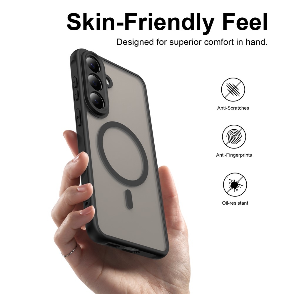 Case matný gélový obal s MagSafe na Samsung Galaxy S26 FE - čierny