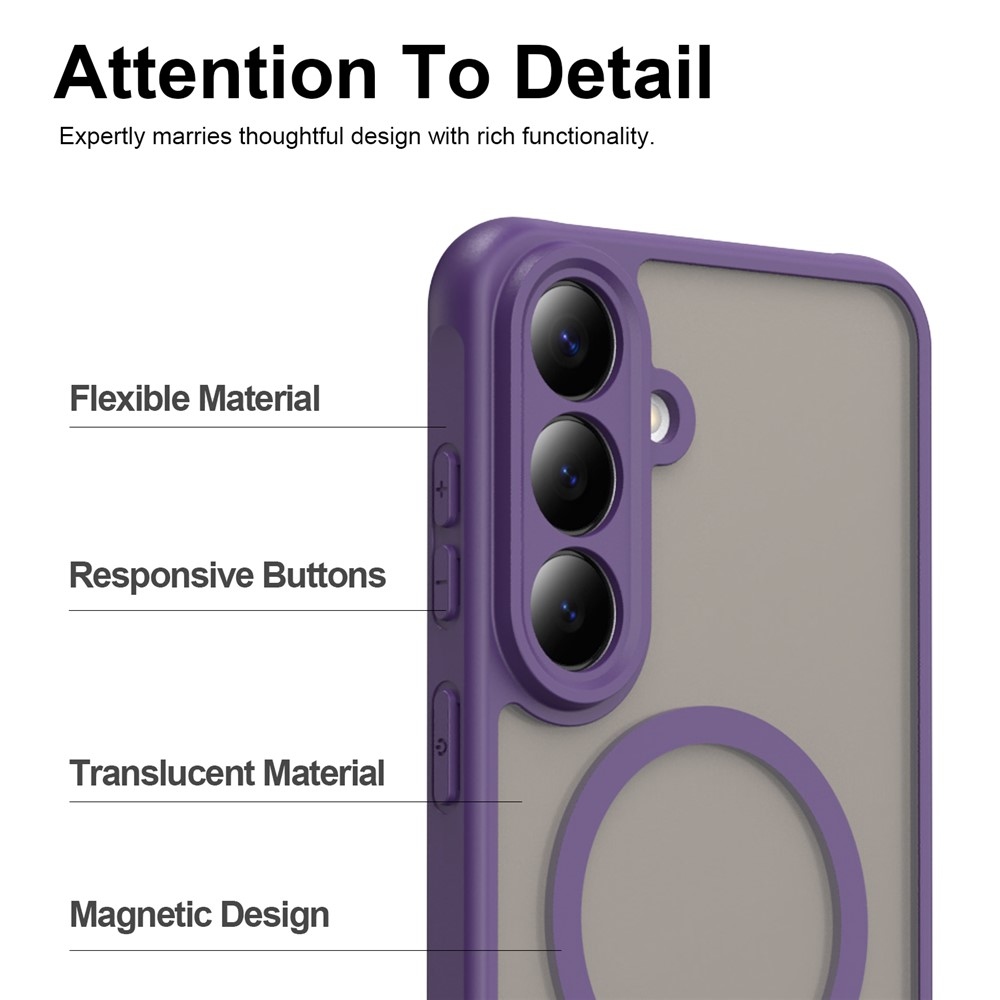 Case matný gélový obal s MagSafe na Samsung Galaxy S26 FE - fialový