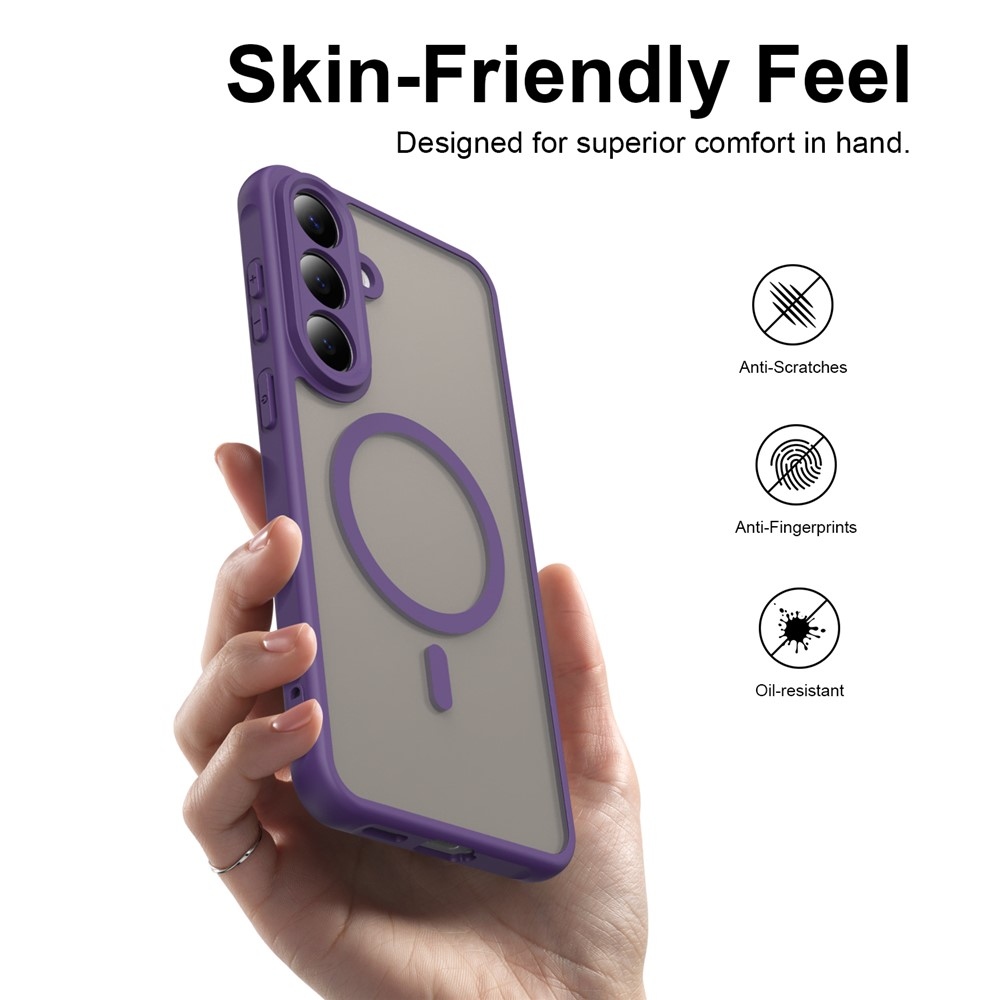 Case matný gélový obal s MagSafe na Samsung Galaxy S26 FE - fialový