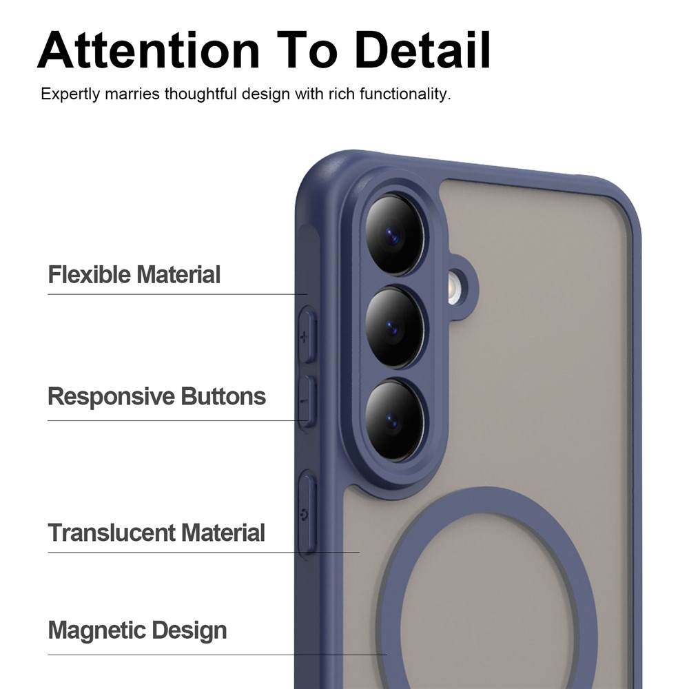 Case matný gélový obal s MagSafe na Samsung Galaxy S26 FE - modrý
