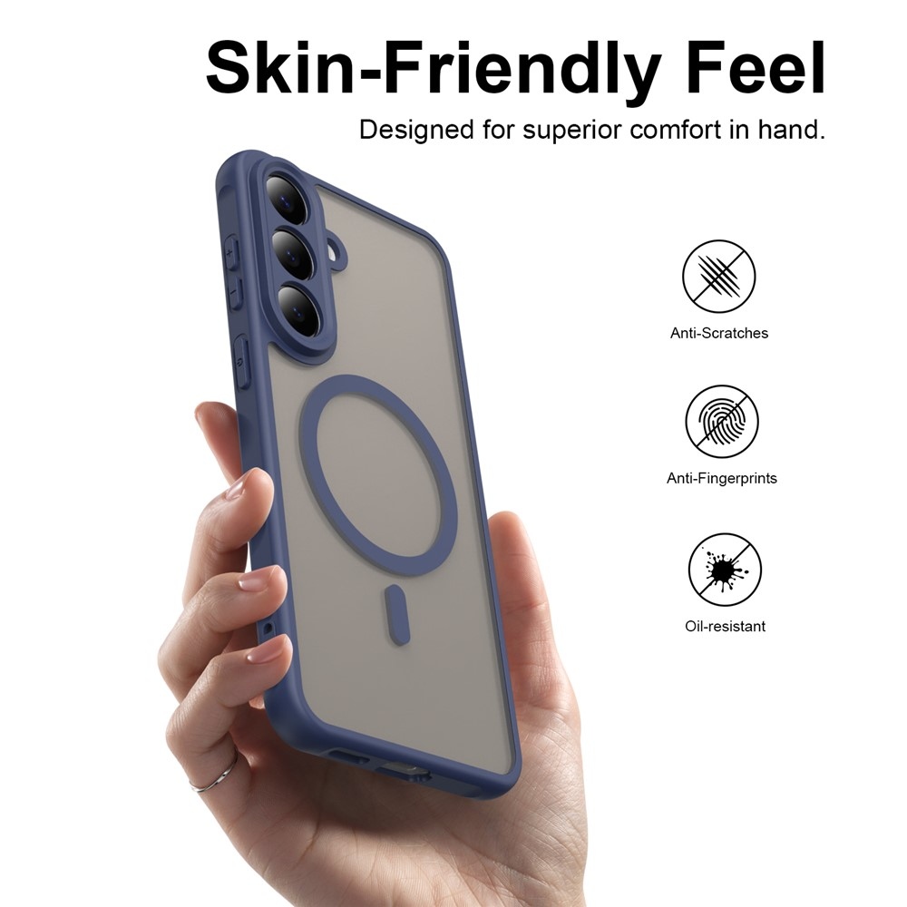 Case matný gélový obal s MagSafe na Samsung Galaxy S26 FE - modrý