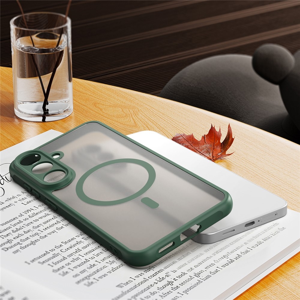 Case matný gélový obal s MagSafe na Samsung Galaxy S26 FE - zelený