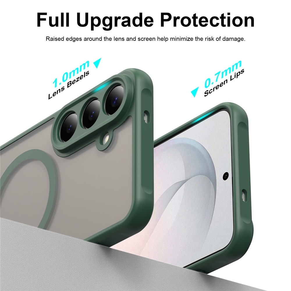 Case matný gélový obal s MagSafe na Samsung Galaxy S26 FE - zelený