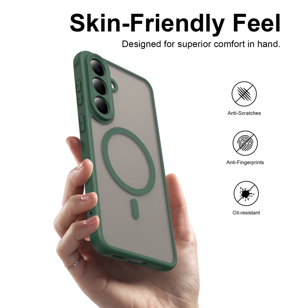 Case matný gélový obal s MagSafe na Samsung Galaxy S26 FE - zelený