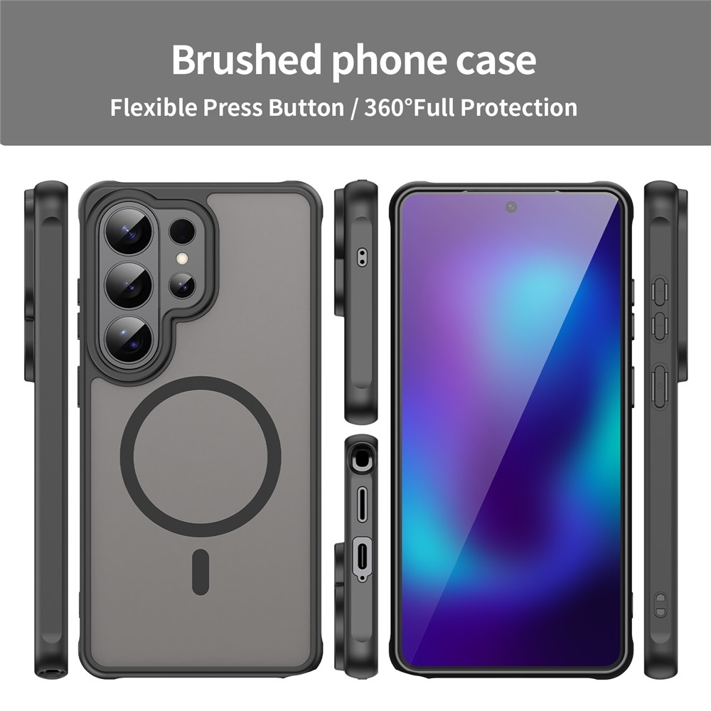 Case matný gélový obal s MagSafe na Samsung Galaxy S26 Ultra - čierny