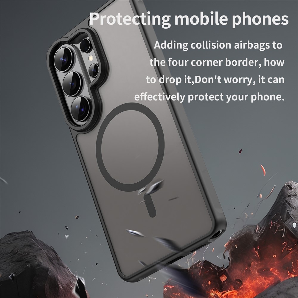 Case matný gélový obal s MagSafe na Samsung Galaxy S26 Ultra - čierny