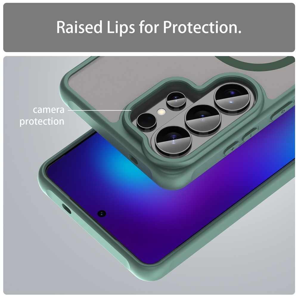 Case matný gélový obal s MagSafe na Samsung Galaxy S26 Ultra - zelený