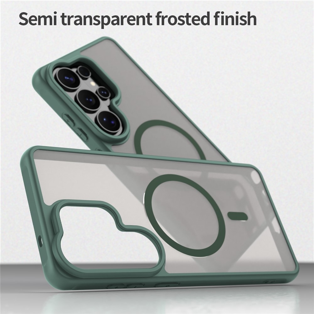 Case matný gélový obal s MagSafe na Samsung Galaxy S26 Ultra - zelený