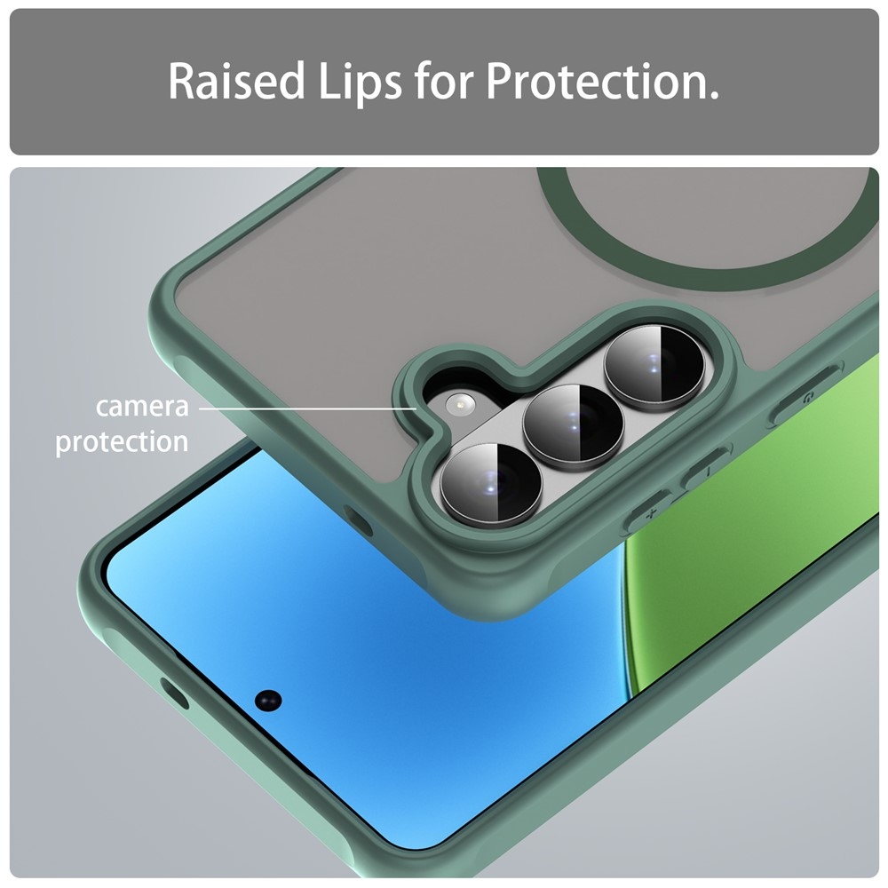 Case matný gélový obal s MagSafe na Samsung Galaxy S26+ - zelený