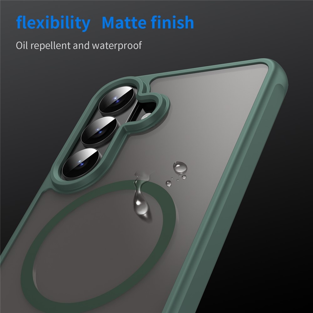 Case matný gélový obal s MagSafe na Samsung Galaxy S26+ - zelený