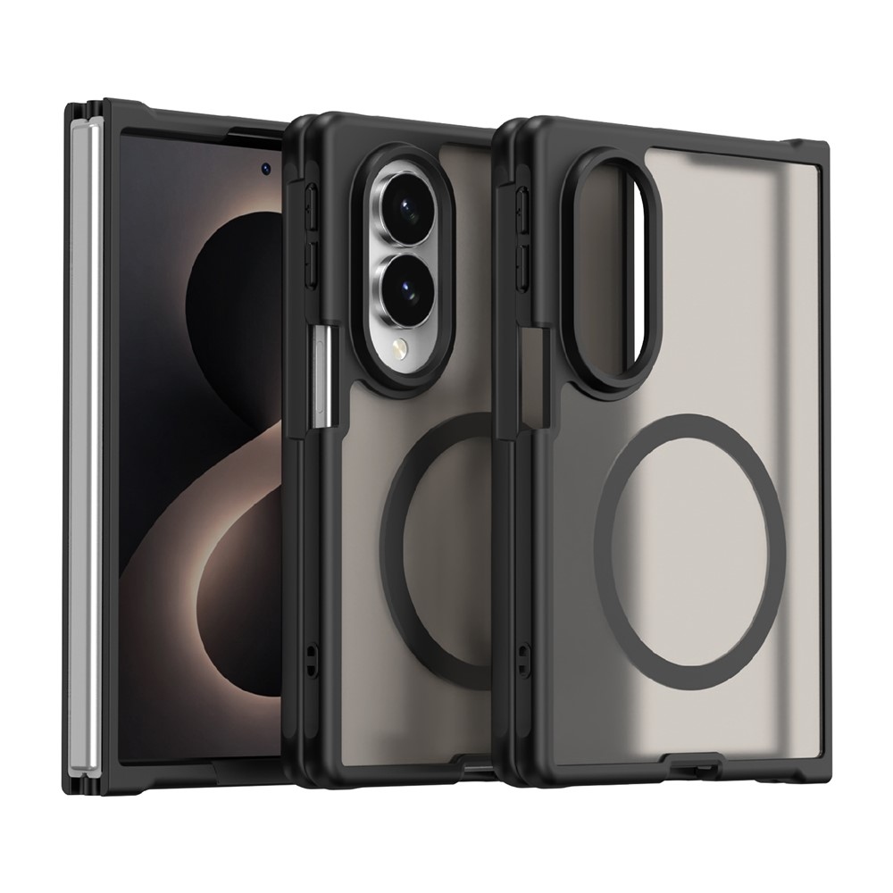 Case matný gélový obal s MagSafe na Samsung Galaxy Z Fold8 5G - čierny