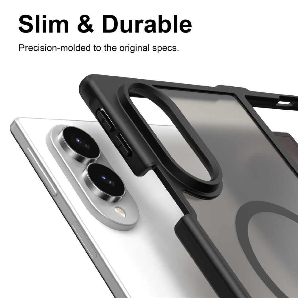 Case matný gélový obal s MagSafe na Samsung Galaxy Z Fold8 5G - čierny
