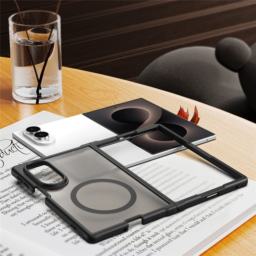 Case matný gélový obal s MagSafe na Samsung Galaxy Z Fold8 5G - čierny