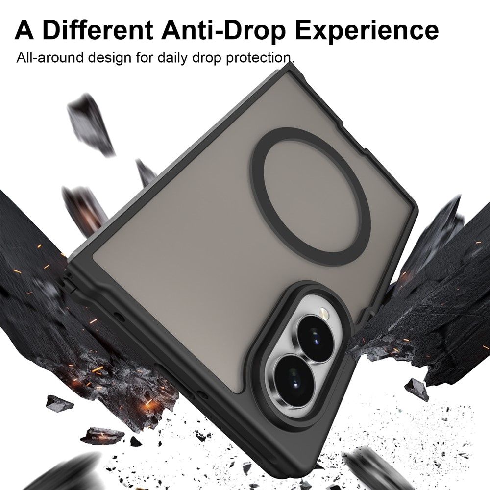 Case matný gélový obal s MagSafe na Samsung Galaxy Z Fold8 5G - čierny