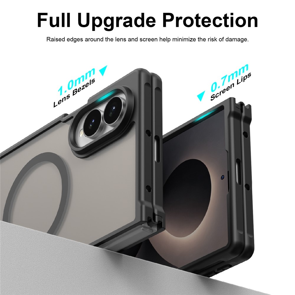 Case matný gélový obal s MagSafe na Samsung Galaxy Z Fold8 5G - čierny