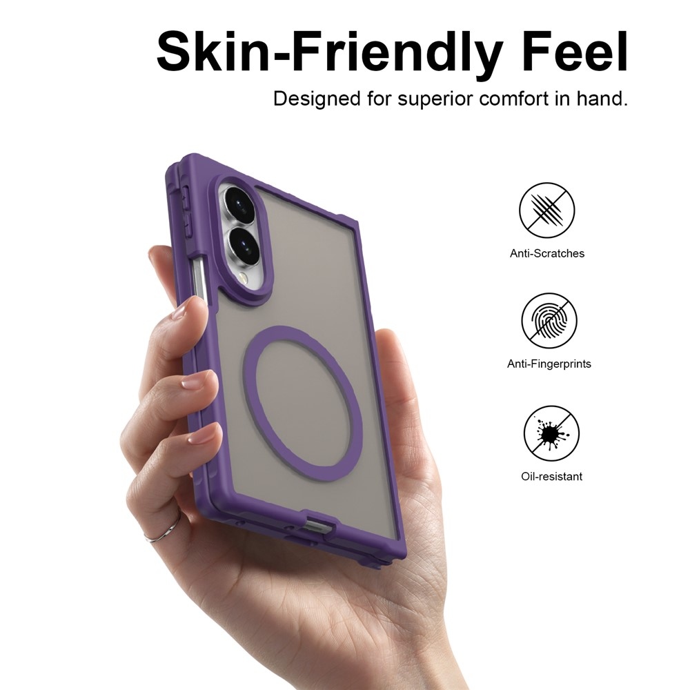 Case matný gélový obal s MagSafe na Samsung Galaxy Z Fold8 5G - fialový
