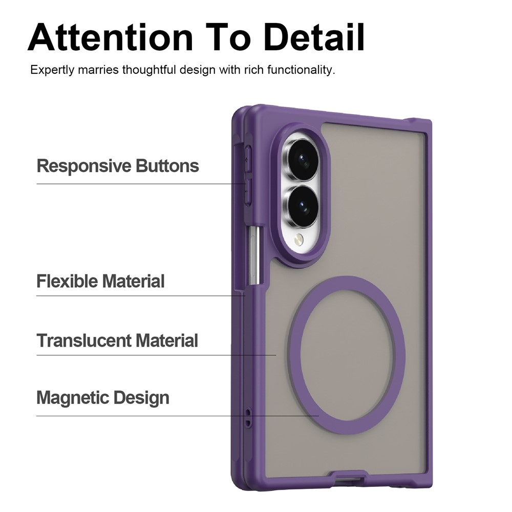 Case matný gélový obal s MagSafe na Samsung Galaxy Z Fold8 5G - fialový