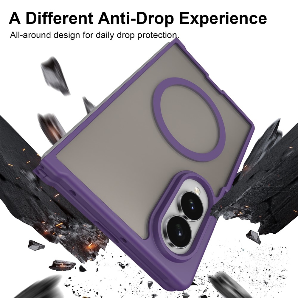 Case matný gélový obal s MagSafe na Samsung Galaxy Z Fold8 5G - fialový
