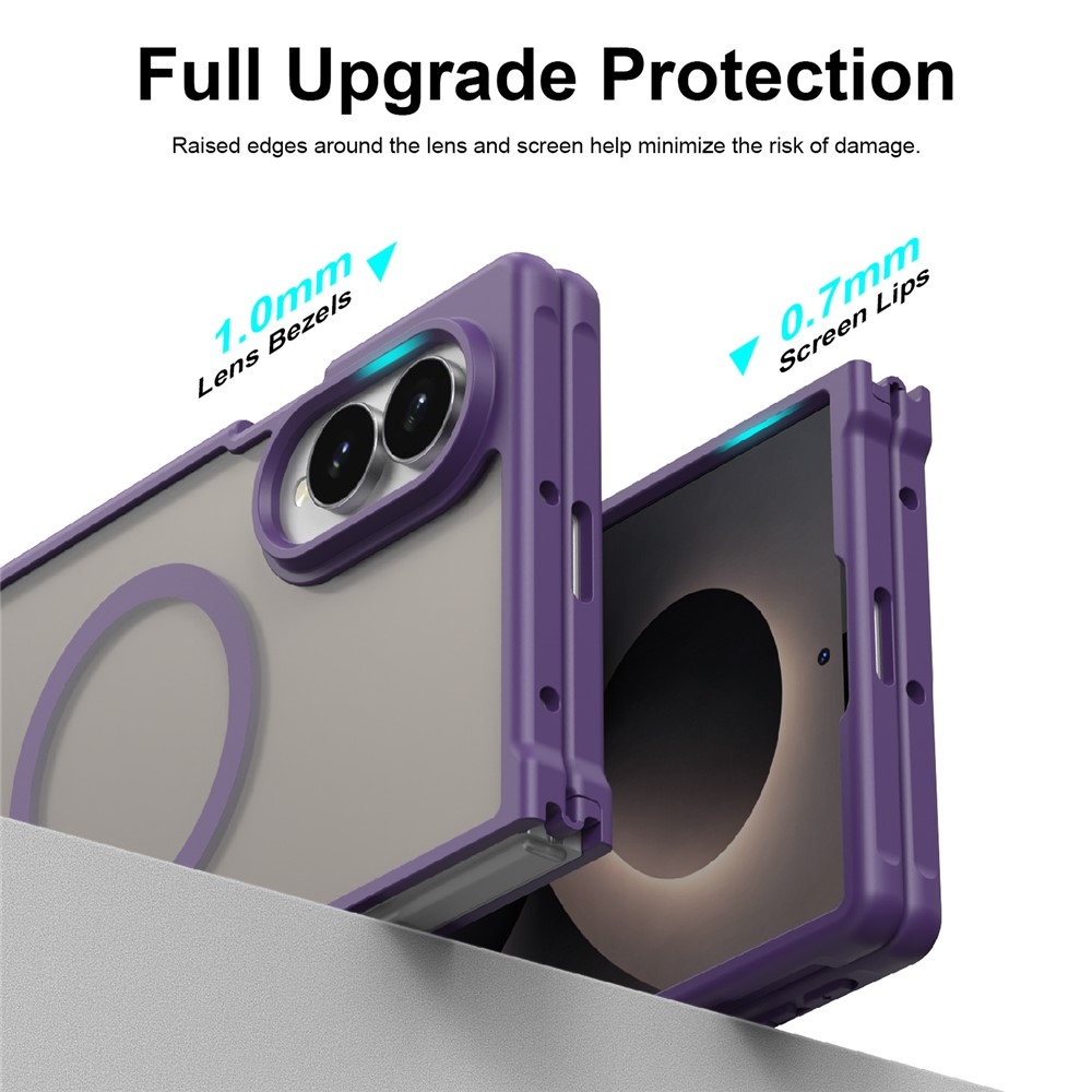 Case matný gélový obal s MagSafe na Samsung Galaxy Z Fold8 5G - fialový
