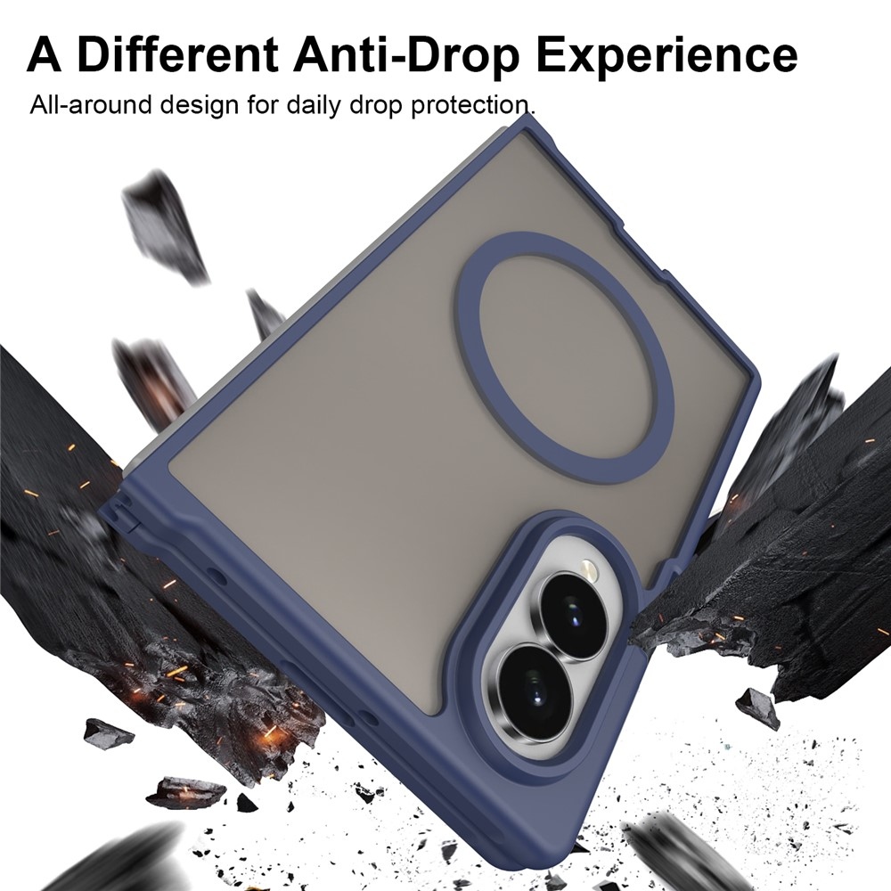 Case matný gélový obal s MagSafe na Samsung Galaxy Z Fold8 5G - modrý