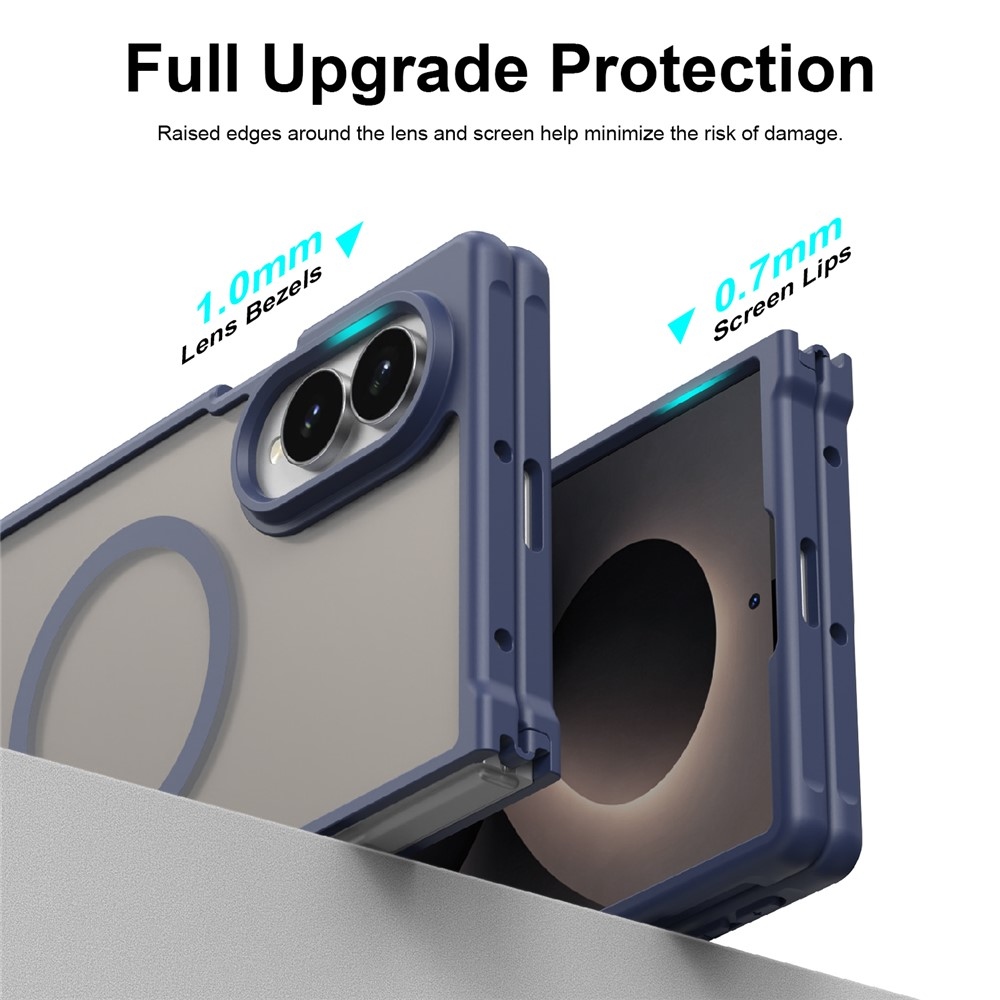 Case matný gélový obal s MagSafe na Samsung Galaxy Z Fold8 5G - modrý