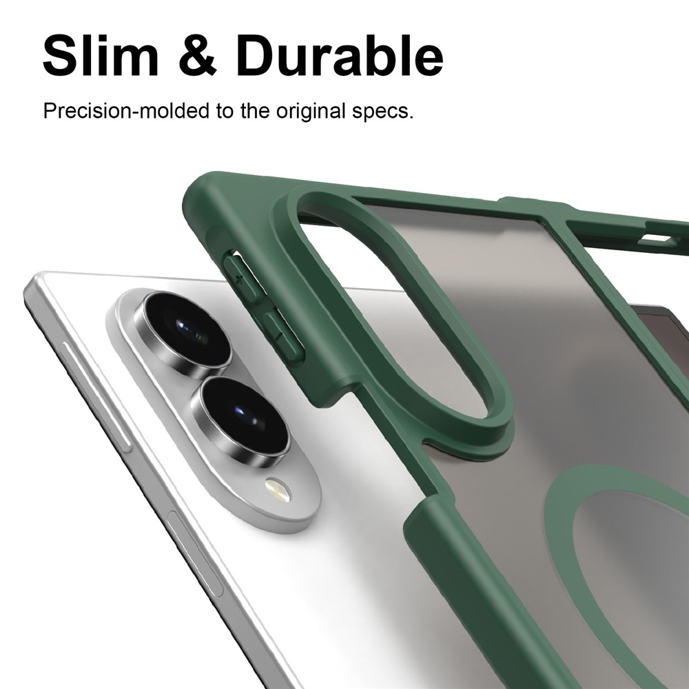Case matný gélový obal s MagSafe na Samsung Galaxy Z Fold8 5G - zelený