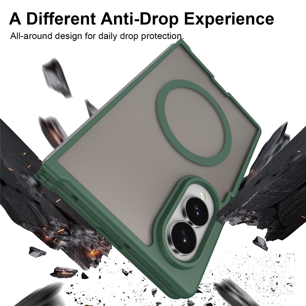 Case matný gélový obal s MagSafe na Samsung Galaxy Z Fold8 5G - zelený