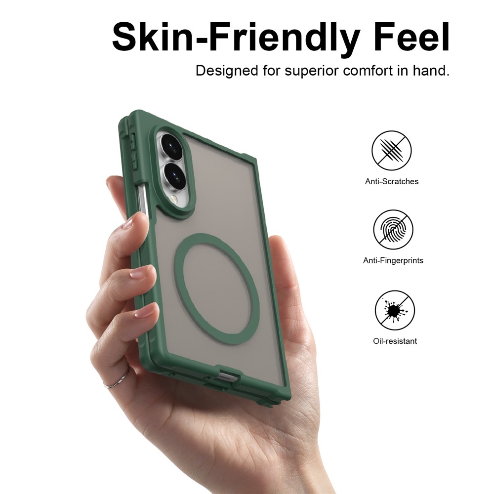 Case matný gélový obal s MagSafe na Samsung Galaxy Z Fold8 5G - zelený