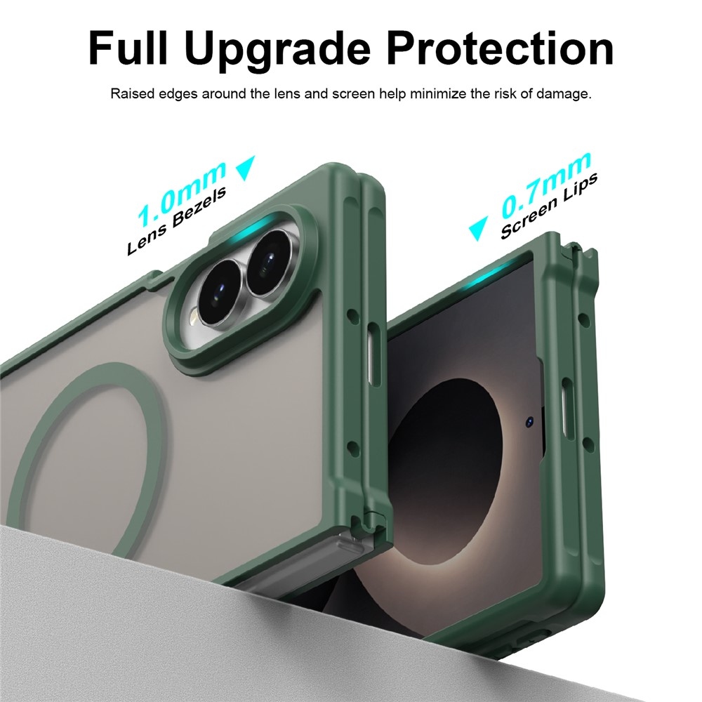 Case matný gélový obal s MagSafe na Samsung Galaxy Z Fold8 5G - zelený