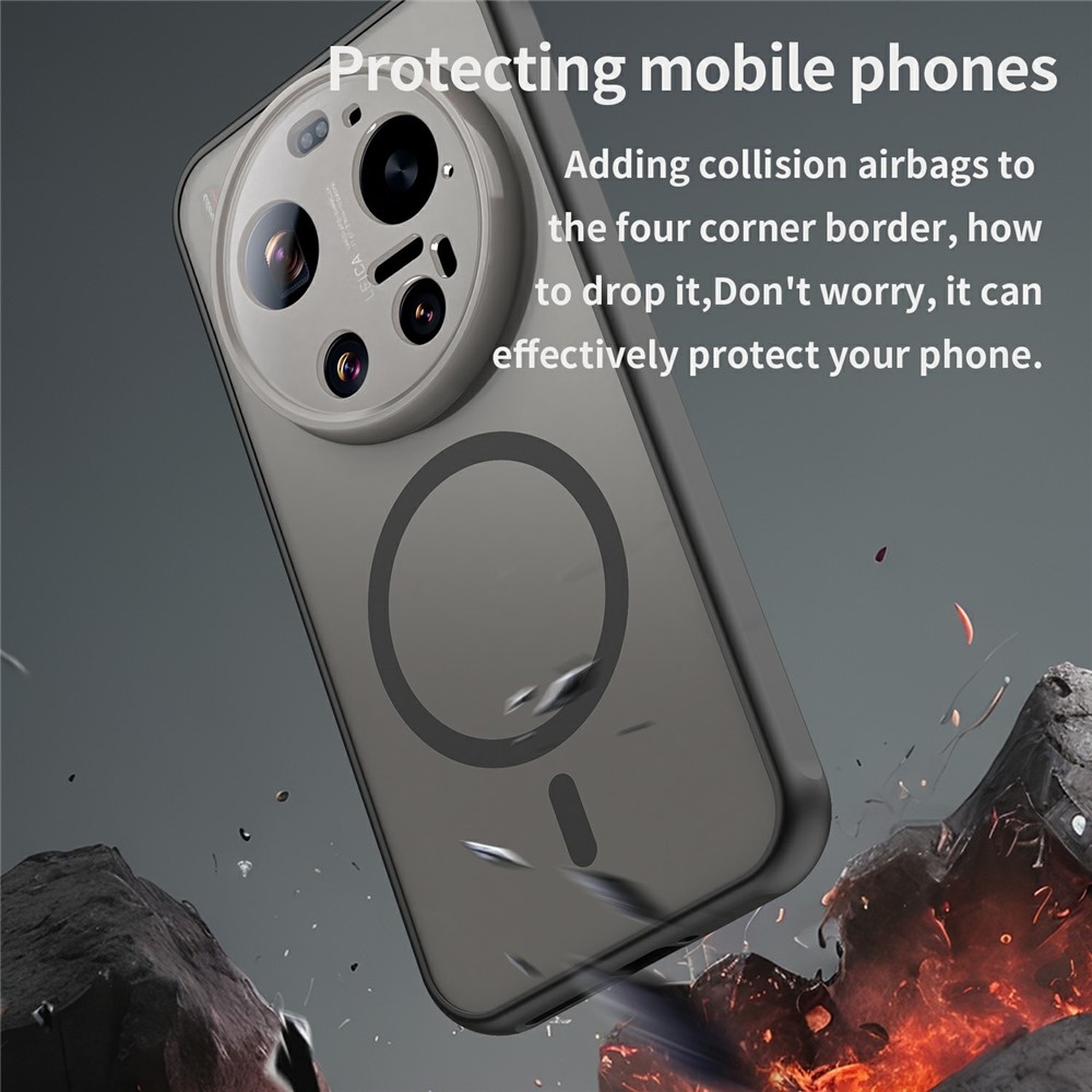 Case matný gélový obal s MagSafe na Xiaomi 17 Ultra - čierny