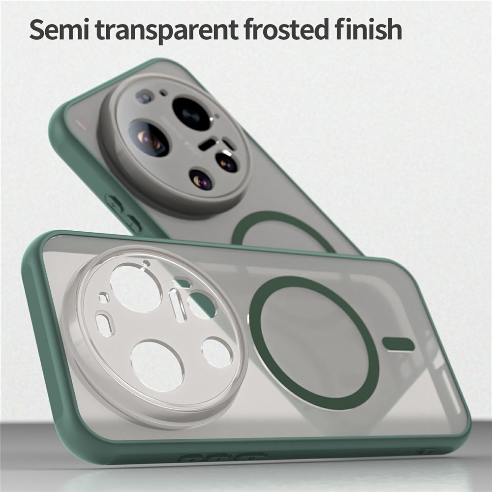 Case matný gélový obal s MagSafe na Xiaomi 17 Ultra - zelený