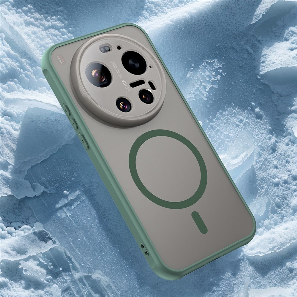 Case matný gélový obal s MagSafe na Xiaomi 17 Ultra - zelený