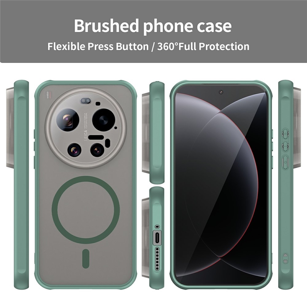 Case matný gélový obal s MagSafe na Xiaomi 17 Ultra - zelený