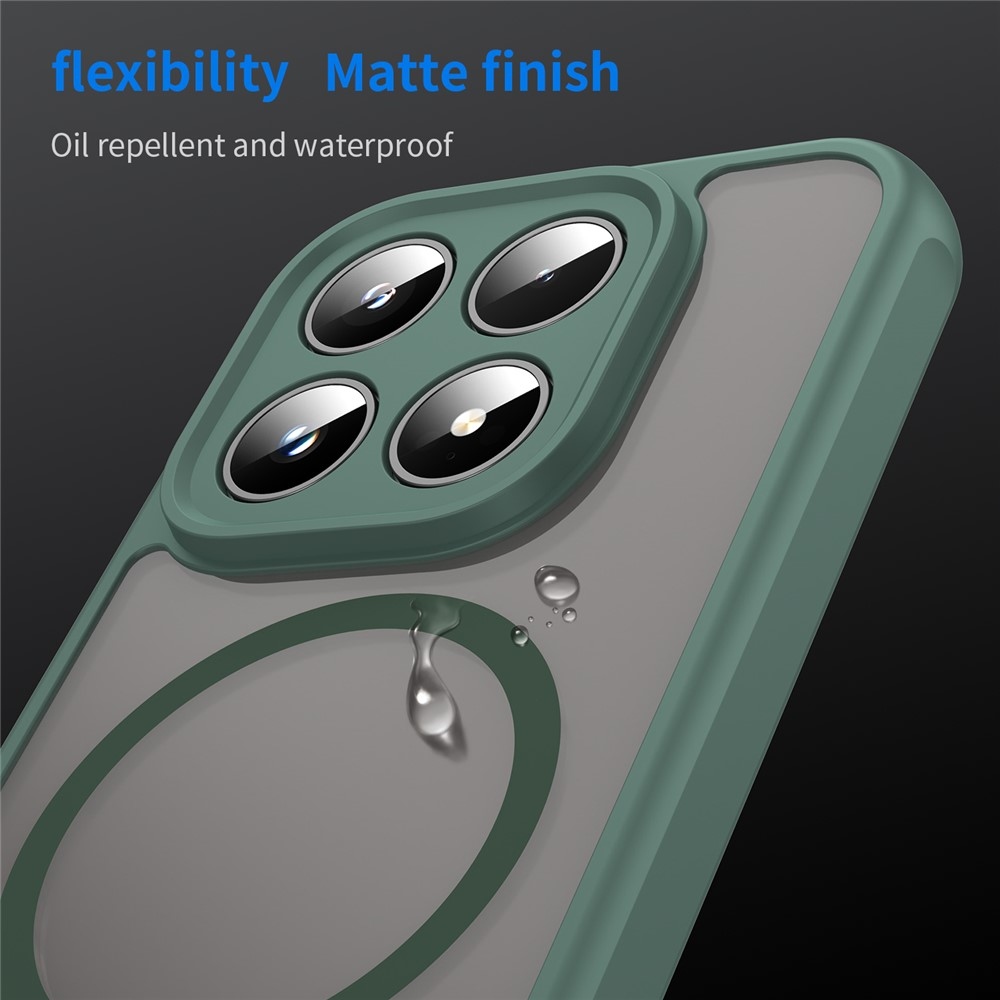 Case matný gélový obal s MagSafe na Xiaomi 17 - zelený