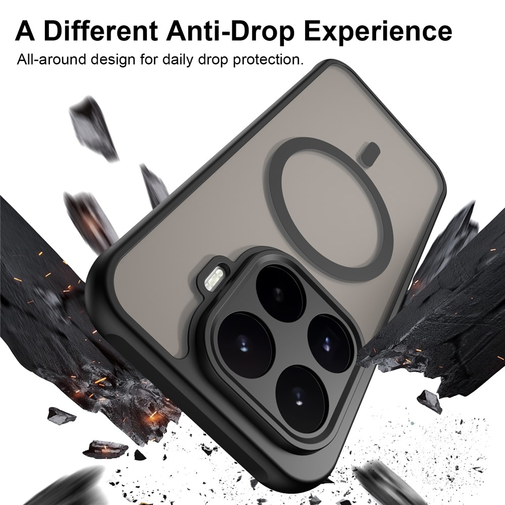 Case matný gélový obal s MagSafe na Xiaomi 17T - čierny