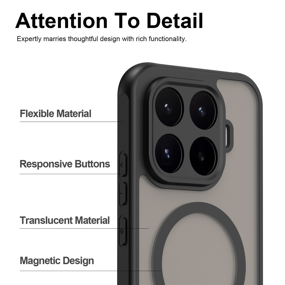 Case matný gélový obal s MagSafe na Xiaomi 17T - čierny