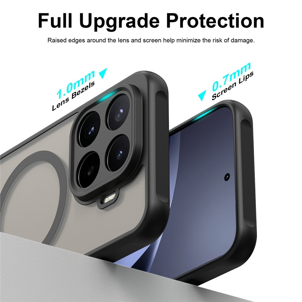 Case matný gélový obal s MagSafe na Xiaomi 17T Pro - čierny