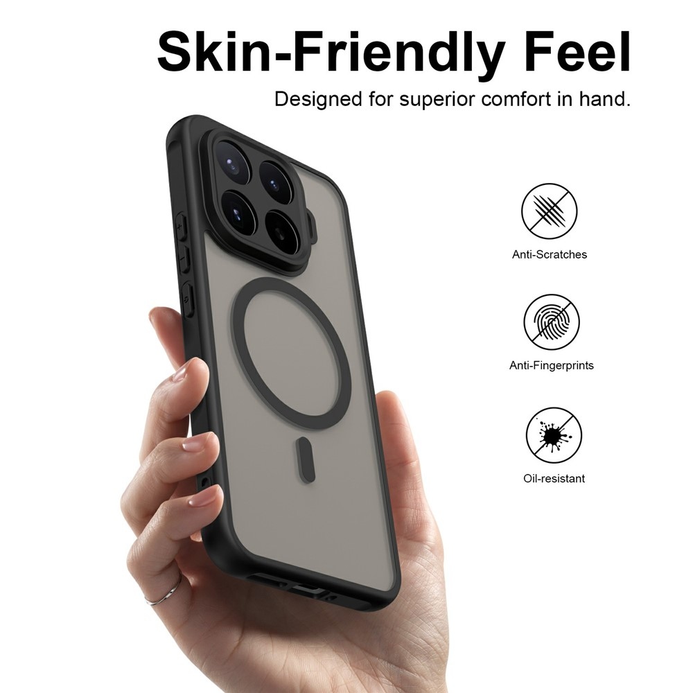 Case matný gélový obal s MagSafe na Xiaomi 17T Pro - čierny