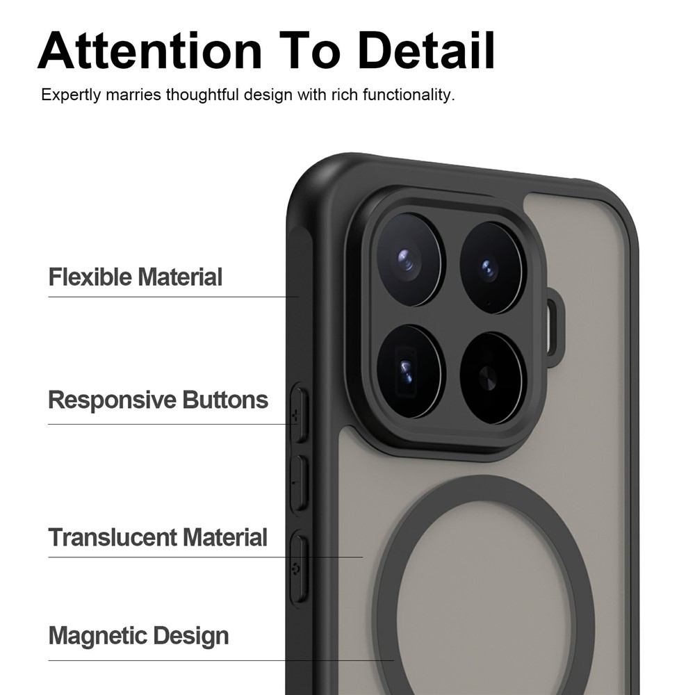 Case matný gélový obal s MagSafe na Xiaomi 17T Pro - čierny