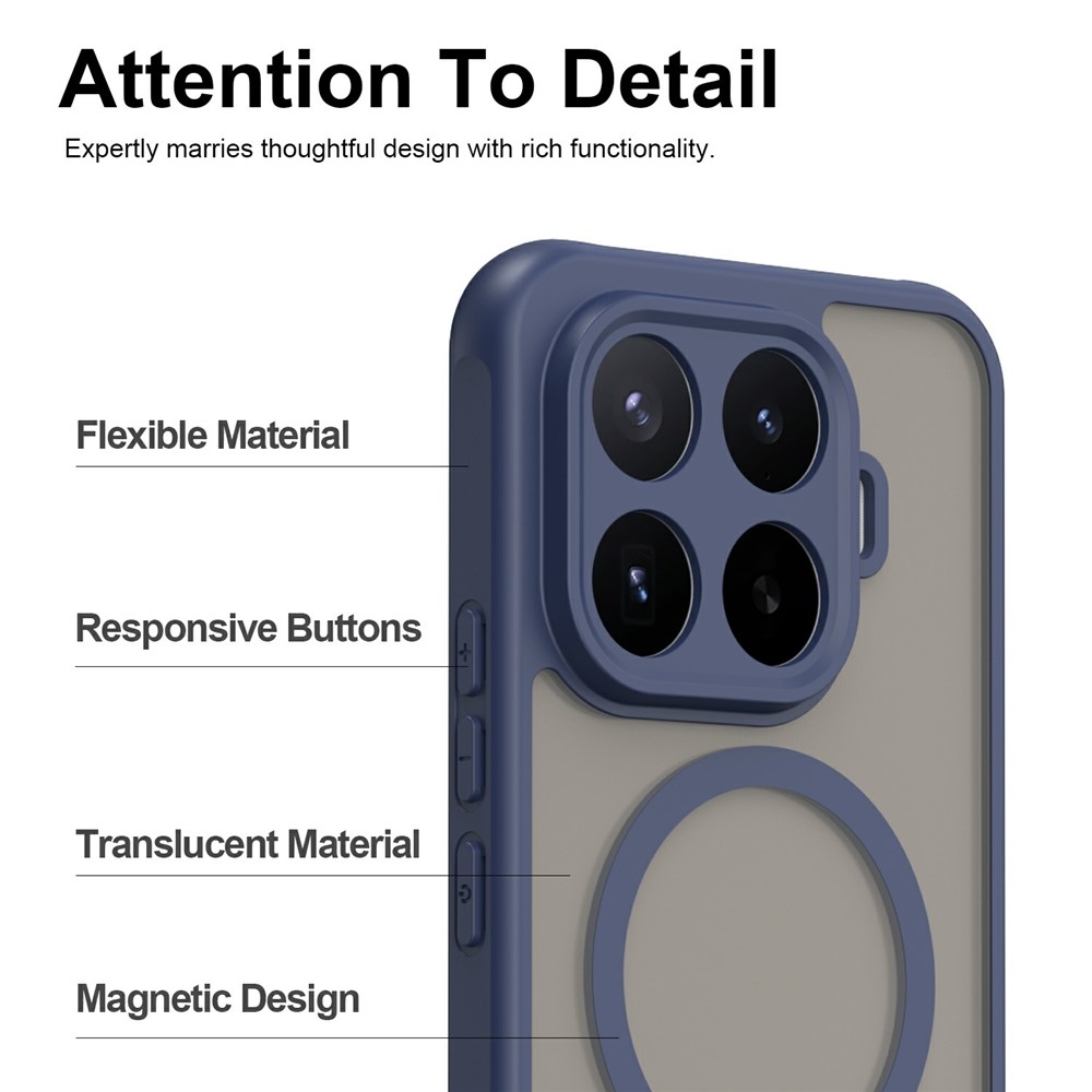 Case matný gélový obal s MagSafe na Xiaomi 17T Pro - modrý