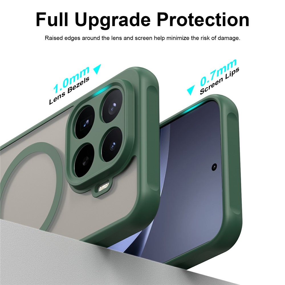 Case matný gélový obal s MagSafe na Xiaomi 17T Pro - zelený