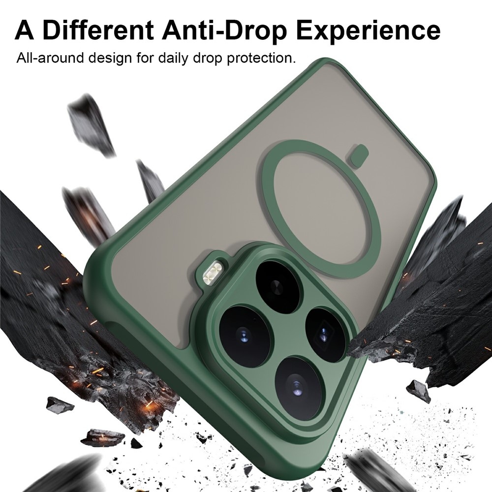Case matný gélový obal s MagSafe na Xiaomi 17T Pro - zelený