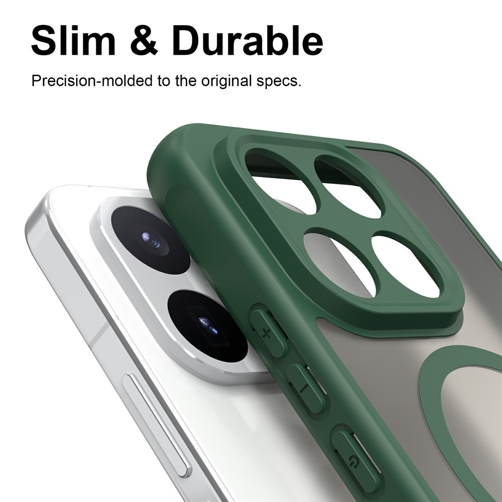Case matný gélový obal s MagSafe na Xiaomi 17T Pro - zelený