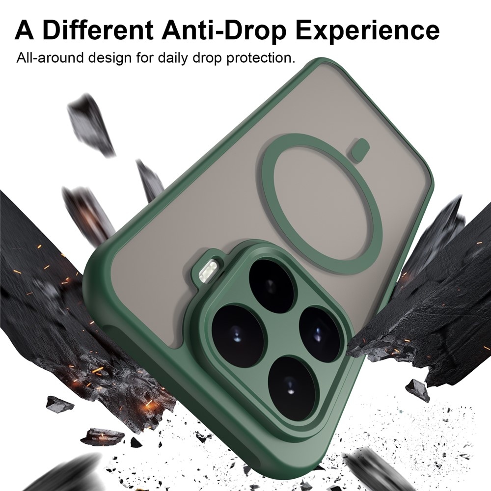 Case matný gélový obal s MagSafe na Xiaomi 17T - zelený