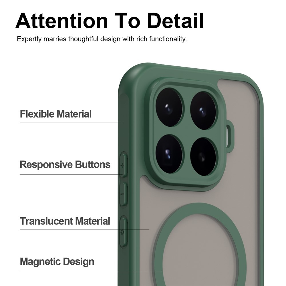 Case matný gélový obal s MagSafe na Xiaomi 17T - zelený