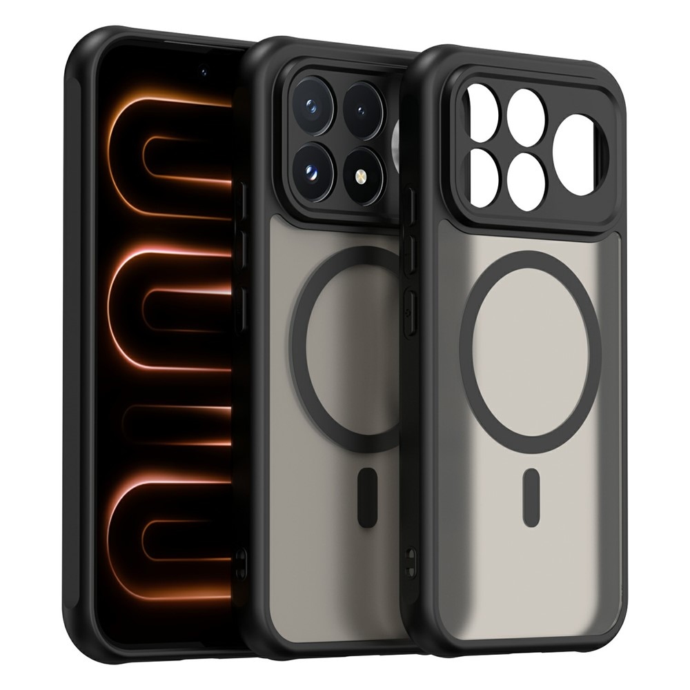 Case matný gélový obal s MagSafe na Xiaomi Poco F9 Pro 5G - čierny