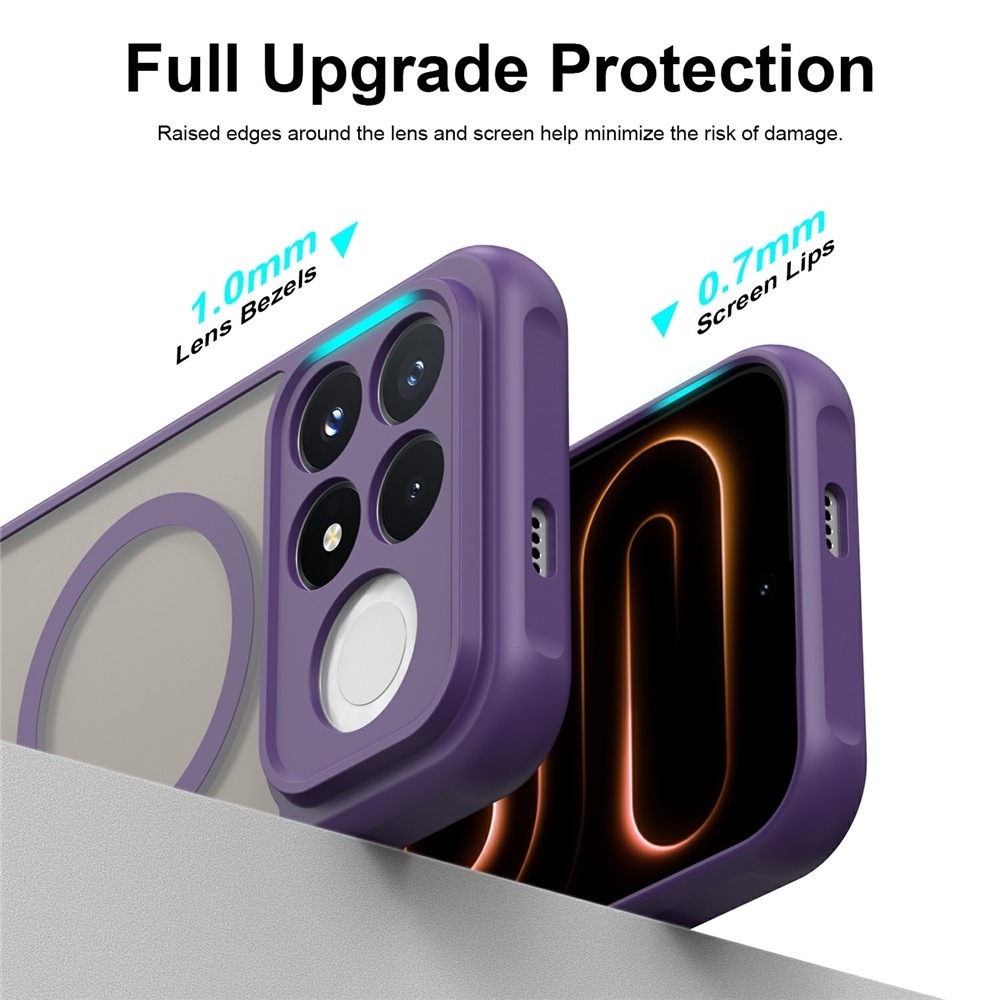 Case matný gélový obal s MagSafe na Xiaomi Poco F9 Pro 5G - fialový